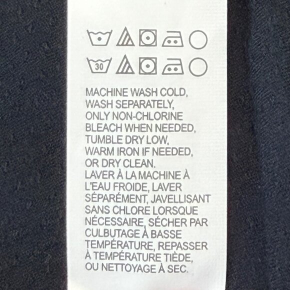 Lucky Brand Collarless V-Neck Henley Blouse Women XS Black - Picture 8 of 9